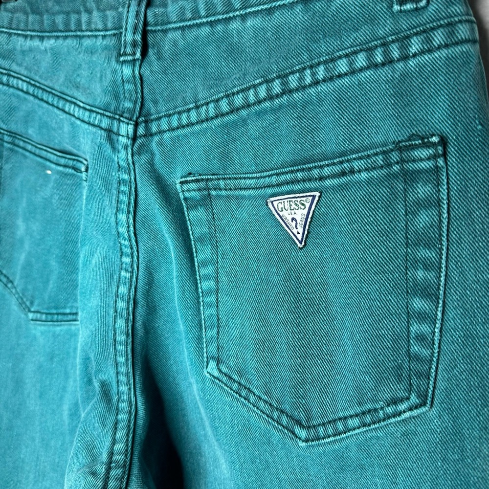 Vintage 90s Guess Authentic Sportswear Teal High Rise Tapered Jeans 26x28